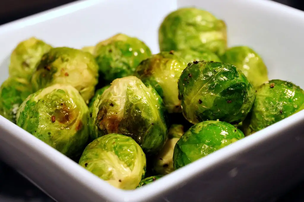 A picture of cooked brussel sprouts not as a food for guinea pigs